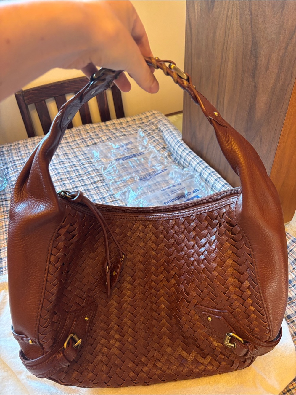 Cole Haan Village Weave F06 shoulder bag. Like new. Dust bag included.